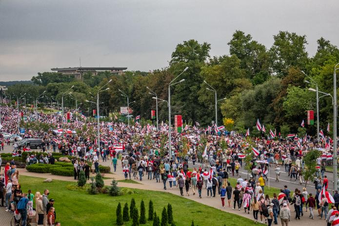 Proteste in Minsk Anfang September. Foto: © Homoatrox [CC BY-SA 3.0]