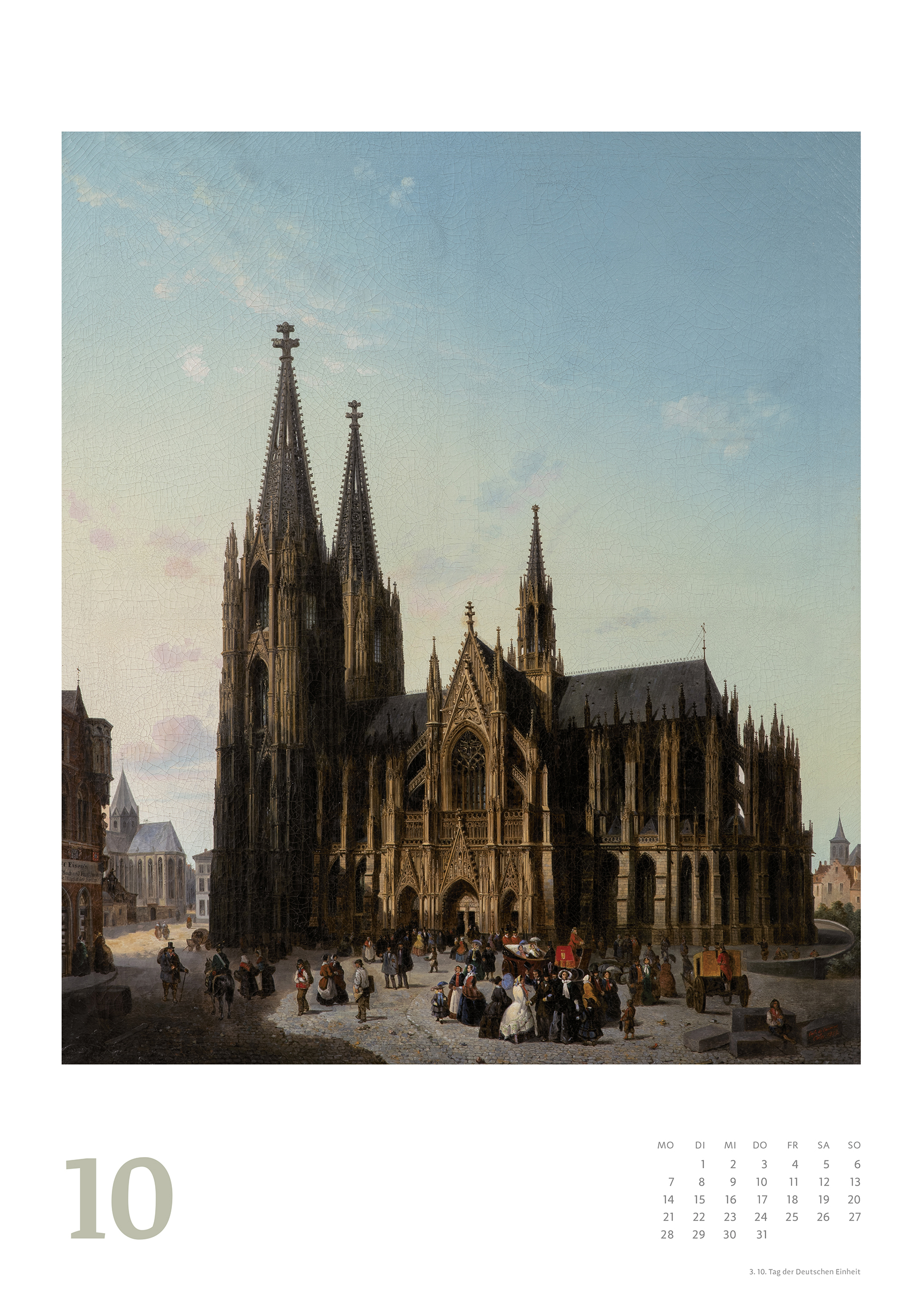 Emile de Cauwer, Ansicht des Kölner Domes in antizipierter Vollendung, 1857. © Hohe Domkirche / Dombauhütte / Foto: Jennifer Rumbach