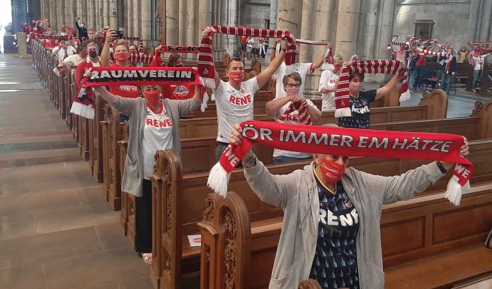 Die FC-Andacht im Kölner Dom – 2020 unter Corona-Bedingungen. Foto: © Johannes Schröer / DOMRADIO.DE