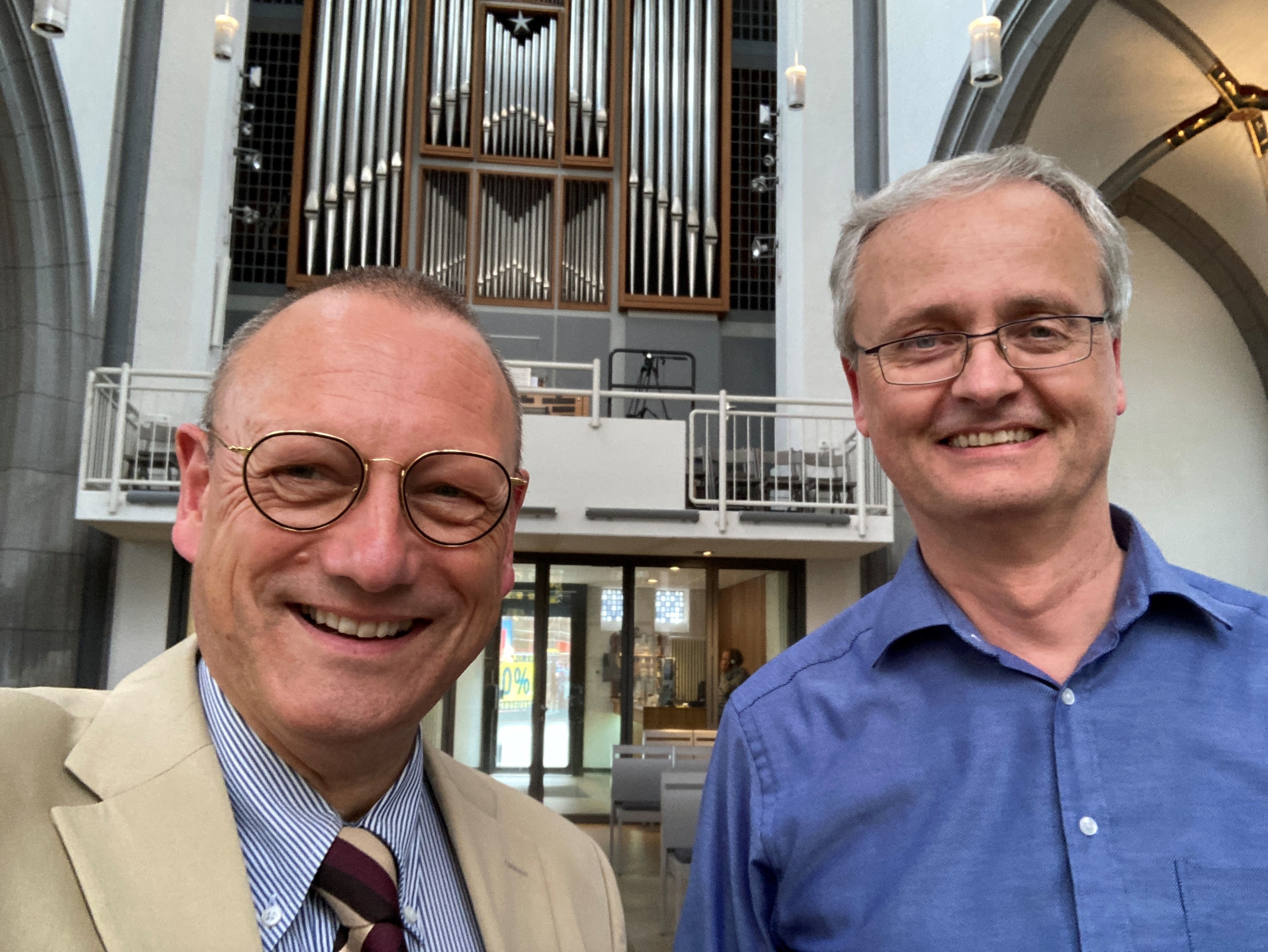 Die Kirchenmusiker Wolf-Rüdiger Spieler und Johannes Quack. Foto: © Wolf-Rüdiger Spieler (pr)